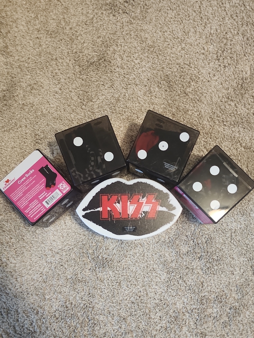 Kiss Lip Logo Socks  AND High Roller Lucky Socks